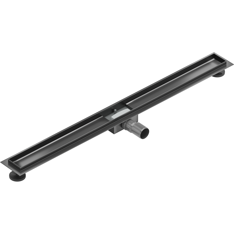 Mexen Flat 90 cm lineārs noteces korpuss, gun gray pulēts - 1E15090