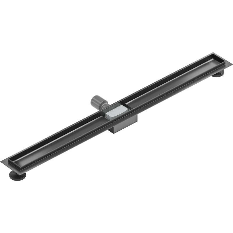 Mexen Flat 90 cm lineārs noteces korpuss, gun gray pulēts - 1E15090