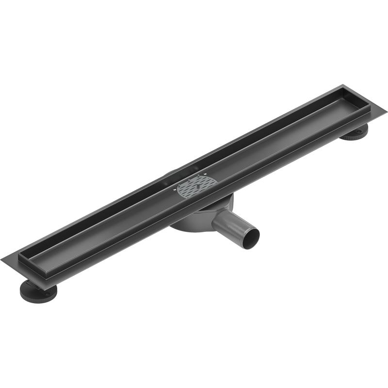 Mexen Flat 360° korpus do odpływu liniowego obrotowy 50 cm, gun gray szczotkowany - 1E40050