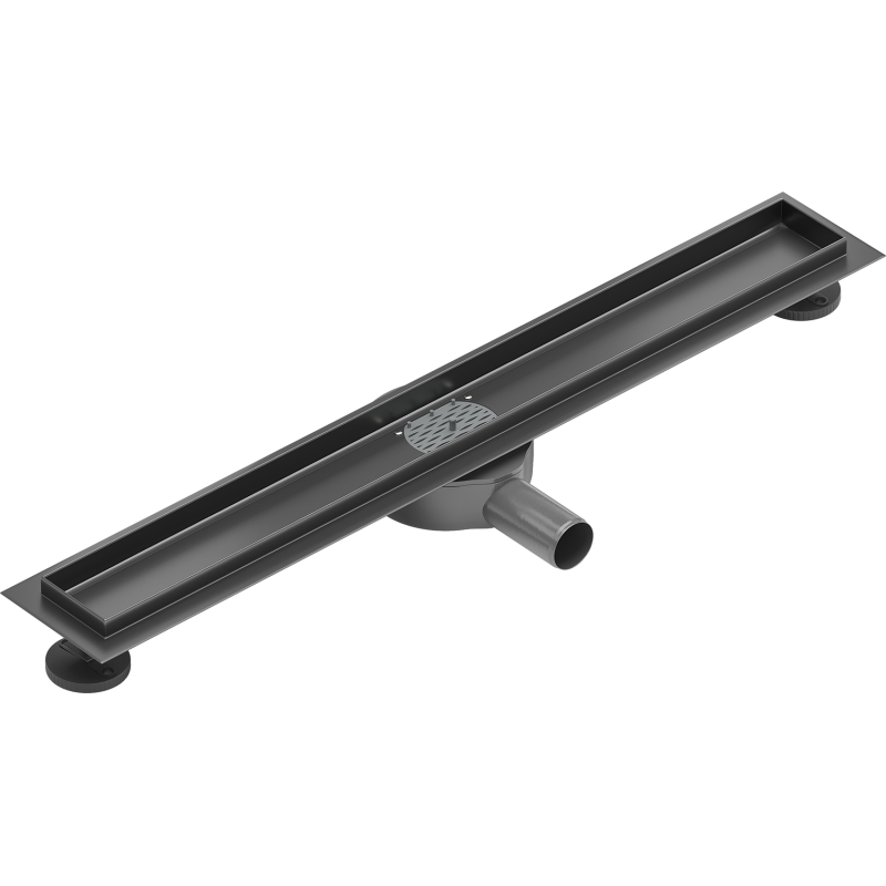 Mexen Flat 360° rotating linear drain body 60 cm, brushed gun gray - 1E40060
