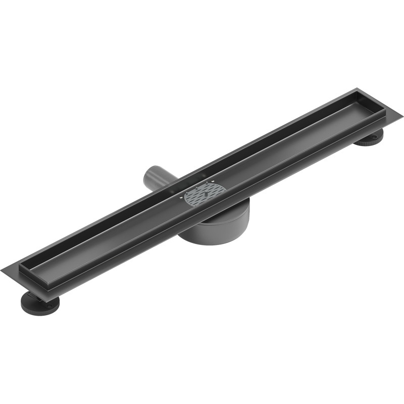Mexen Flat 360° corpo para ralo linear giratório 60 cm, cinza escovado - 1E40060