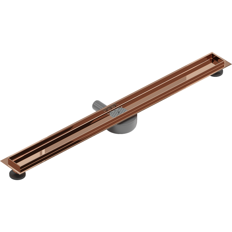 Mexen Flat 360° rotary linear drain body 80 cm, rose gold - 1640090