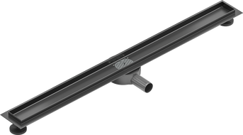 Mexen Flat 360° Rotary Linear Drain Body 80 cm, Brushed Gun Gray - 1E40080