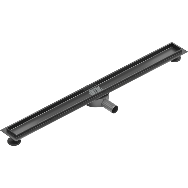 Mexen Flat 360° 90 cm pagriežams lineārās notekas korpuss, suku krāsā gun grey - 1E40090