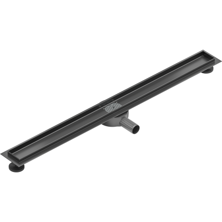 Mexen Flat 360° 90 cm pagriežams lineārās notekas korpuss, suku krāsā gun grey - 1E40090