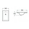 Mexen Alir Inset Washbasin 34 x 55 cm, White - 25503400