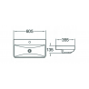 Mexen Dagna lavabo empotrado en encimera 60 x 35 cm, blanco - 21996000