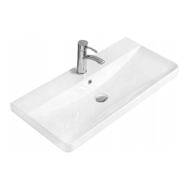 Mexen Dagna lavabo encastré dans le comptoir 81 x 39 cm, blanc - 21998000