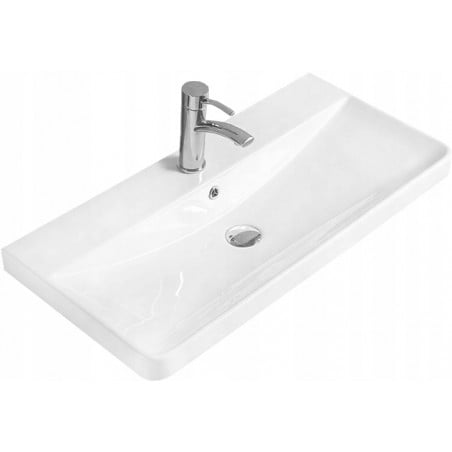 Mexen Dagna tason alle asennettava pesuallas 81 x 39 cm, valkoinen - 21998000