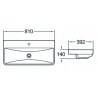 Mexen Dagna countertop basin 81 x 39 cm, white - 21998000