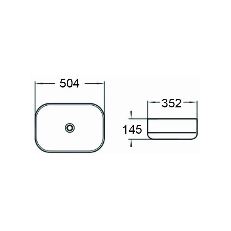 Mexen Daria Aufsatzwaschbecken 50 x 35 cm, weiß - 21935000