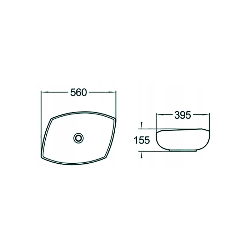 Mexen Gianna Drop-Top-Waschtisch 56 x 39 cm, wäiss - 21915600