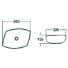 Mexen Gianna countertop washbasin 56 x 39 cm, white - 21915600