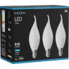 Mexen Nova 3x LED spuldze sveces forma E14, C37, 8W, Auksti - 6500K, 840 lm - L106-E14-0865-01x03