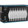 Mexen Nova 10x LED žarnica plamen E14, C37, 8W, Hladna - 6500K, 840 lm - L106-E14-0865-01x10
