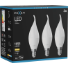 Mexen Nova 3x LED spuldze svece E14, C37, 10W, Silts - 3000K, 1055 lm - L106-E14-1030-01x03