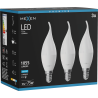 Mexen Nova 3x LED-liekki E14, C37, 10W, Kylmä - 6500K, 1055 lm - L106-E14-1065-01x03