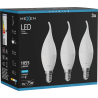 Mexen Nova 3x żarówka LED płomyk E14, C37, 10W, Zimna - 6500K, 1055 lm - L106-E14-1065-01x03