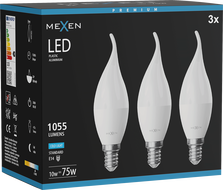 Mexen Nova 3x LED Käerzenliicht E14, C37, 10W, Käel - 6500K, 1055 lm - L106-E14-1065-01x03