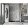 Mexen Mist-H L drzwi prysznicowe uchylne lewe 130 cm, transparent, złote - 8A5L-130-001-50-00-L