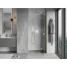 Mexen Mist-H L right-hand hinged shower door 75 cm, transparent, brushed gold - 8A5L-075-000-55-00-P