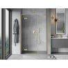 Mexen Mist-H L left hinged shower door 140 cm, transparent, brushed gold - 8A5L-140-001-55-00-L