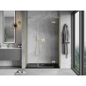 Mexen Mist-H L drzwi prysznicowe uchylne prawe 120 cm, transparent, złote szczotkowane - 8A5L-120-001-55-00-P