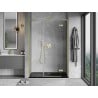 Mexen Mist-H L porte de douche battante droite 130 cm, transparent, or brossé - 8A5L-130-001-55-00-P