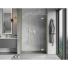 Mexen Mist-H L drzwi prysznicowe uchylne prawe 140 cm, transparent, złote szczotkowane - 8A5L-140-001-55-00-P