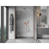 Mexen Mist-H L drzwi prysznicowe uchylne lewe 150 cm, transparent, miedź szczotkowana - 8A5L-150-001-65-00-L