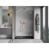 Mexen Mist-H L drzwi prysznicowe uchylne prawe 120 cm, transparent, miedź szczotkowana - 8A5L-120-001-65-00-P