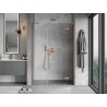 Mexen Mist-H L drzwi prysznicowe uchylne prawe 135 cm, transparent, miedź szczotkowana - 8A5L-135-001-65-00-P