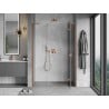 Mexen Mist-H L Shower Door Right 150 cm, Transparent, Brushed Copper - 8A5L-150-001-65-00-P