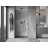 Mexen Mist-H L shower doors hinged left 115 cm, transparent, black - 8A5L-115-000-70-00-L