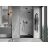 Mexen Mist-H L drzwi prysznicowe uchylne prawe 100 cm, transparent, czarne - 8A5L-100-000-70-00-P