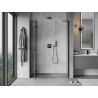 Mexen Mist-H L staklena vrata za tuš, lijeva 140 cm, prozirna, crna - 8A5L-140-001-70-00-L