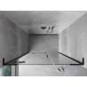 Mexen Mist-H L left hinged shower door 145 cm, transparent, black - 8A5L-145-001-70-00-L