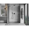 Mexen Mist-H L drzwi prysznicowe uchylne prawe 120 cm, transparent, czarne - 8A5L-120-001-70-00-P