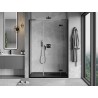 Mexen Mist-H L drzwi prysznicowe uchylne prawe 125 cm, transparent, czarne - 8A5L-125-001-70-00-P