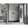 Mexen Mist-H L right hinged shower door 135 cm, transparent, black - 8A5L-135-001-70-00-P