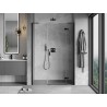 Mexen Mist-H L drzwi prysznicowe uchylne prawe 150 cm, transparent, czarne - 8A5L-150-001-70-00-P