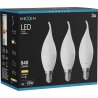 Mexen Nova 3x żarówka LED płomyk E14, C37, 8W, Ciepła - 3000K, 840 lm - L106-E14-0830-01x03