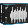 Mexen Nova 6x LED-Glühbirne Flamme E14, C37, 8W, Warm - 3000K, 840 lm - L106-E14-0830-01x06