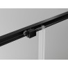 Mexen Exo-3S 3-sienu bīdāmā dušas kabīne 190 x 75 cm, caurspīdīga, melna - 8152-190-075-70-00-3S