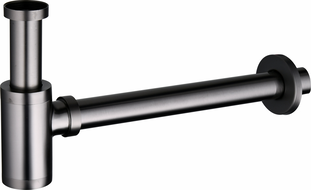 Mexen semi-sifone lavabo rotondo, gun gray spazzolato - 79950-66
