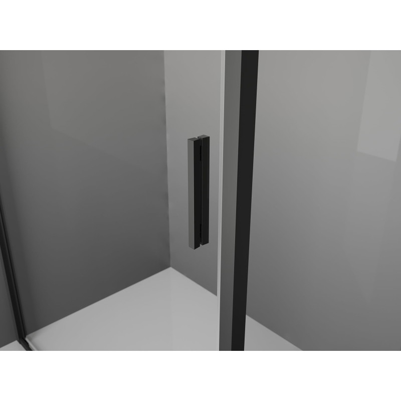 Mexen Exo-BR 3S cabina doccia a 3 lati con apertura a 80 x 85 cm, trasparente, nera - 8181-080-085-70-00-3S