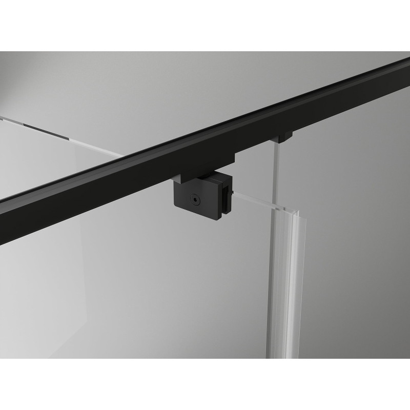Mexen Exo-BR 3S cabine de duche de 3 paredes de abrir 85 x 95 cm, transparente, preta - 8181-085-095-70-00-3S