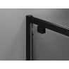 Mexen Exo-3S duša kabīne, 3-sienu, atvērta 75 x 110 cm, caurspīdīga, melna - 8181-075-110-70-00-3S