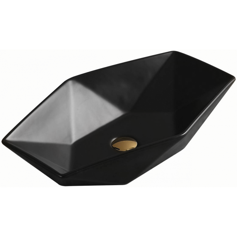 Mexen Elena opbouw wasbak 63 x 41 cm, zwarte matte - 21476385