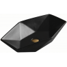 Mexen Elena lavabo sobre encimera 63 x 41 cm, negro mate - 21476385
